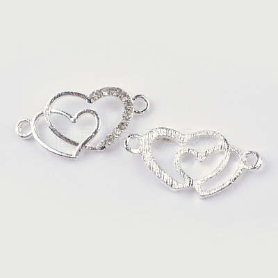 Alloy Rhinestone Links connectors ALRI-Q065-23S-1