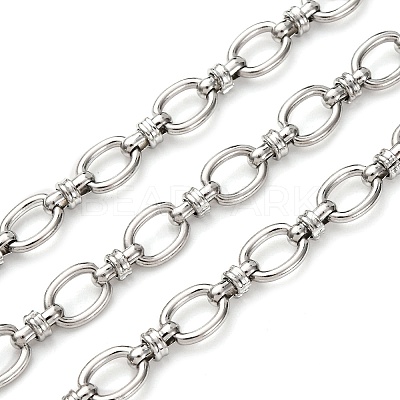 304 Stainless Steel Oval Link Chains CHS-S012-08P-1