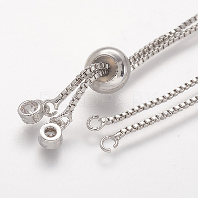 Rack Plating Brass Chain Bracelet Making KK-A142-017P-1