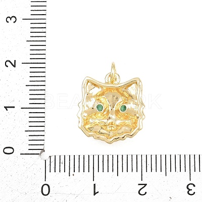 Brass Micro Pave Cubic Zirconia Pendants KK-D258-37G-01-1