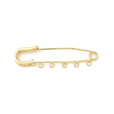 Brass Brooch Findings KK-I364-37G-1
