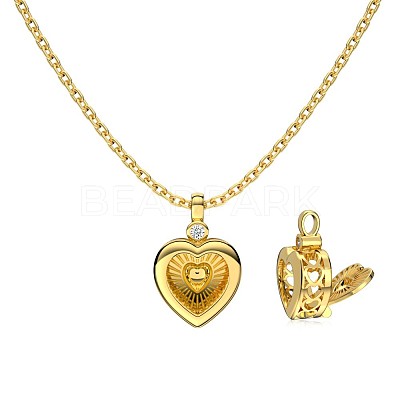 925 Sterling Silver Pendant Necklaces NJEW-L179-03G-1