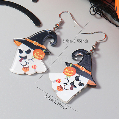 Acrylic Dangle Stud Earrings MA8781-4-1