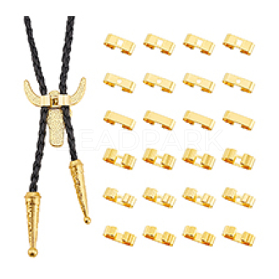 120Pcs 3 Styles Brass Bolo Tie Slides Clasp Accessories KK-PH0011-01-1
