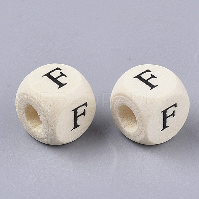 Printed Natural Wood Beads LS-WOOD-T026-001F-1