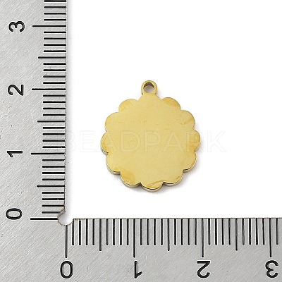 304 Stainless Steel Enamel Pendants STAS-U039-04G-1