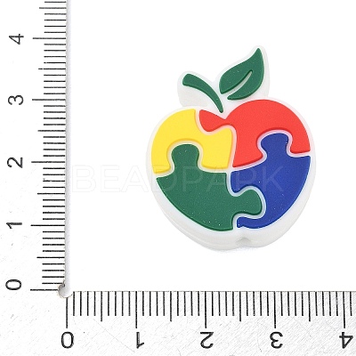 Autism Theme Silicone Beads SL-CBAF318-D05-1