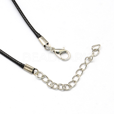 Waxed Cord Necklace Making NJEW-R229-1.5mm-1