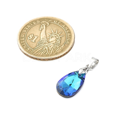 Electroplated Glass Pendants PALLOY-JF03062-1
