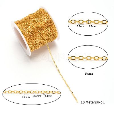 Brass Cable Chains CHC-T008-06C-G-1