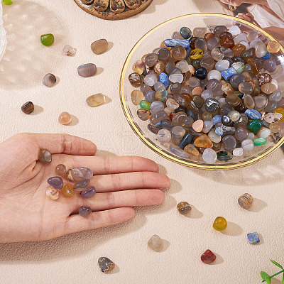 250G Dyed & Heated Natural Agate Beads G-TA0002-73F-1