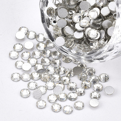 Glass Flat Back Rhinestone Cabochons RGLA-S002-12SS-37-1