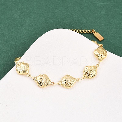 304 Stainless Steel Link Chain Bracelets for Women BJEW-D359-11G-1