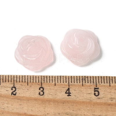 Natural Rose Quartz Carved Cabochons G-C185-01B-01-1