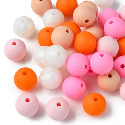 35Pcs Food Grade Eco-Friendly Silicone Focal Beads SIL-FS0001-22B-1