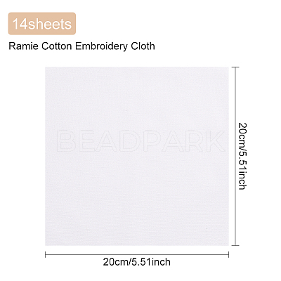 Ramie Cotton Embroidery Cloth DIY-BC0005-98-1