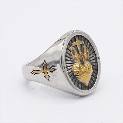 304 Stainless Steel Finger Rings FS-WGFCA3B-06-1