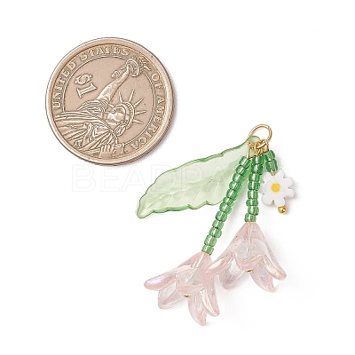 Glass Seed Beaded Pendants PALLOY-MZ01240-02-1