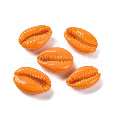 Baking Paint Cowrie Shell Beads SSHEL-M023-01C-1