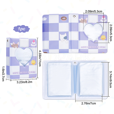 1Pc PVC Card Storage Albums AJEW-GF0004-33C-1