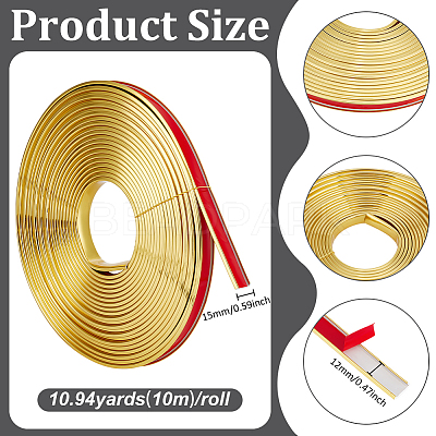 U-Shaped Self-adhesive PVC Edge Guard Strips AJEW-WH0609-210A-02-1