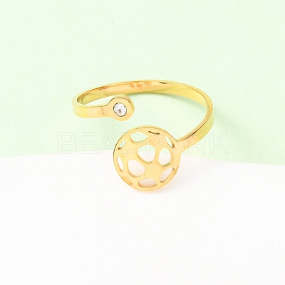 304 Stainless Steel Cuff Open Rings LS-RJEW-D337-01C-G-1
