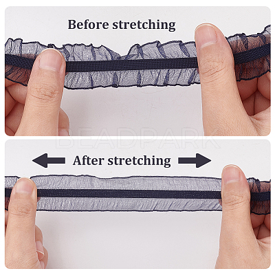 30 Yards 12 Colors Chinlon Elastic Lace Trim EW-FG0001-01-1