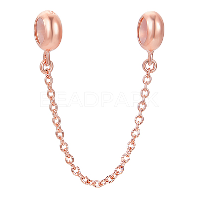 1Pc 925 Sterling Silver Chain Extenders STER-BC0003-04RG-1