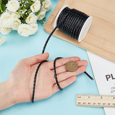4-Ply Round Imitation Leather Braided Cord LC-WH0003-10A-1