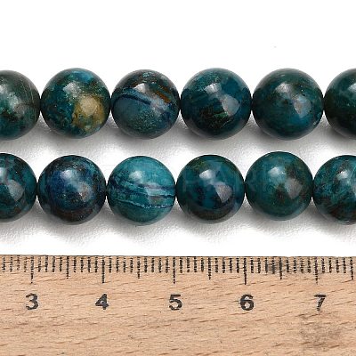 Natural Chrysocolla Beads Strands G-G475-A03-10mm-1