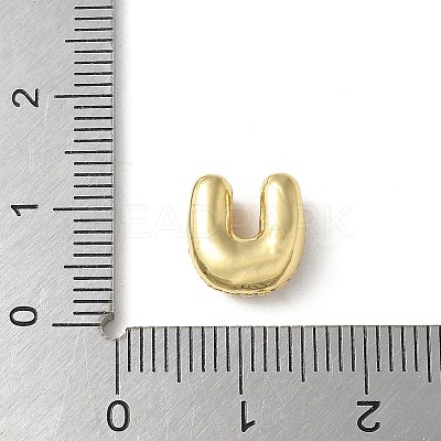 Brass Micro Pave Cubic Zirconia Beads KK-P290-61G-U-1