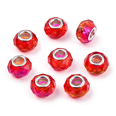 Transparent Resin European Beads RPDL-T003-08I-1