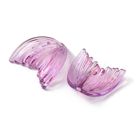 Fishtail Shape Transparent Acrylic Pendants TACR-TAC0007-01D-1