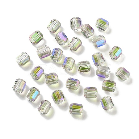 Electroplate Column Glass Beads EGLA-A043-02-FR01-1