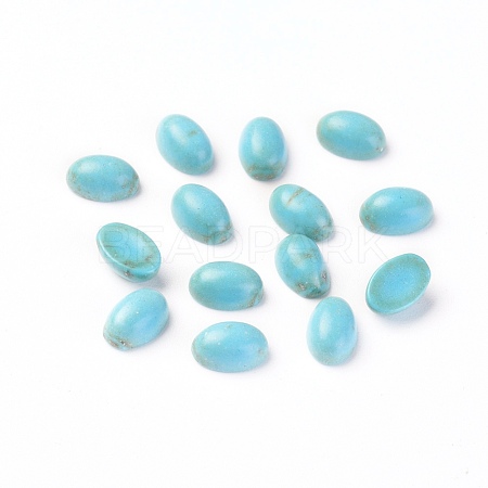 Synthetic Turquoise Cabochons TURQ-L031-036B-1