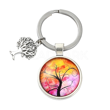 Alloy Glass Keychains KEYC-YW00008-02-1