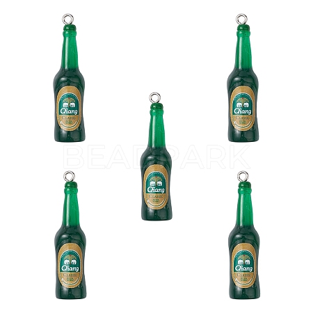 Transparent Resin Pendants RESI-YW0001-41-1