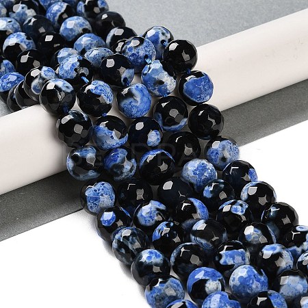 Natural Fire Crackle Agate Beads Strands G-M437-A01-01J-1