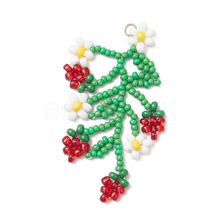 Seed Glass Beaded Big Pendants PALLOY-MZ00877-02-1
