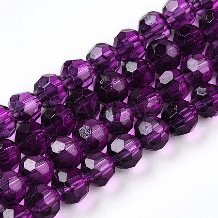 Baking Paint Transparent Glass Beads Strands LS-DGLA-A035-T4mm-A09-1