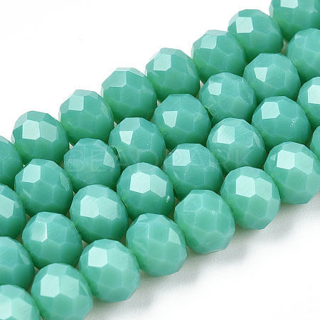 Opaque Solid Color Glass Beads Strands EGLA-A034-P1mm-D31-1