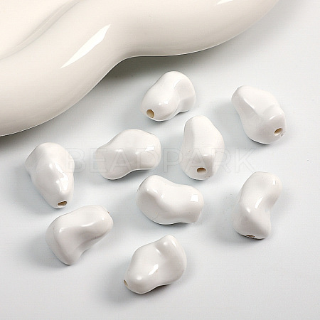 Opaque Acrylic Beads MACR-WH0007-168L-1