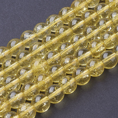 Synthetic Citrine Beads Strands G-C076-8mm-6A-1