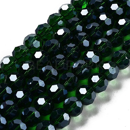 Electroplate Transparent Glass Beads Strands X-EGLA-A035-T10mm-A10-1
