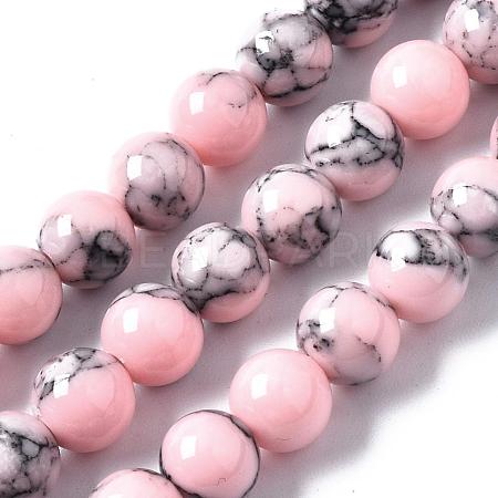 Dyed Synthetic Turquoise Gemstone Bead Strands TURQ-R032-6mm-XSS04-1