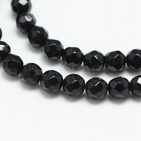 Natural Black Onyx Bead Strands G-R344-3mm-43-1