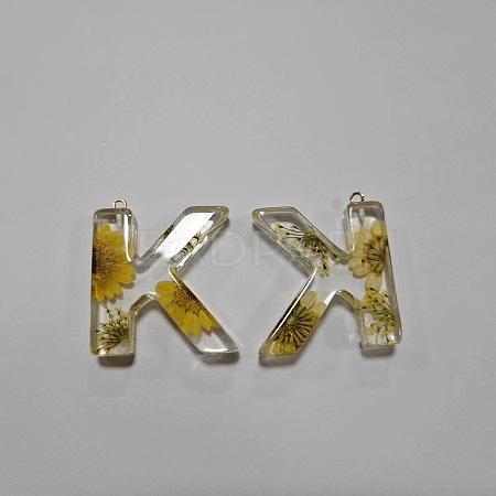 Transparent Epoxy Resin Pendants CRES-YW0002-12K-1