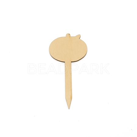 Apple-shaped Wooden Plant Inserting Labels FIND-TAC0003-16-1