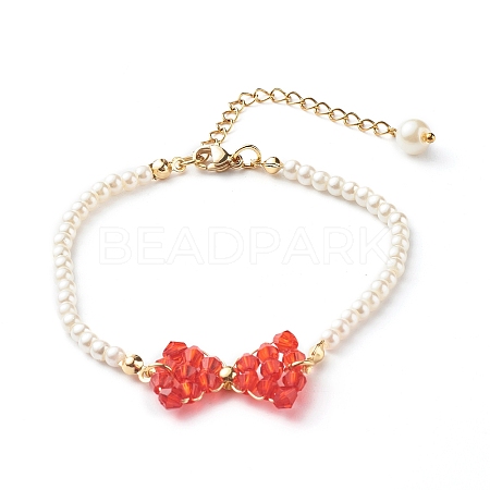 Glass Pearl Beaded Bracelets X1-BJEW-TA00004-1
