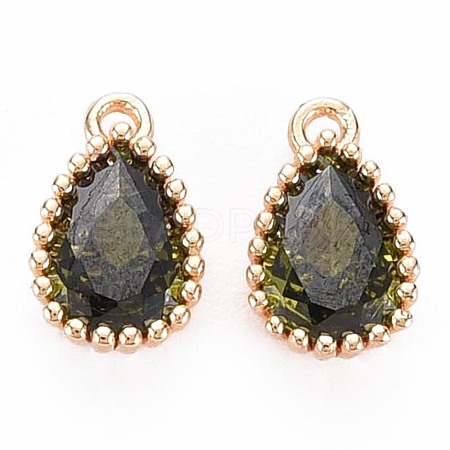 Brass Inlaid Cubic Zirconia Charms KK-S356-771I-1